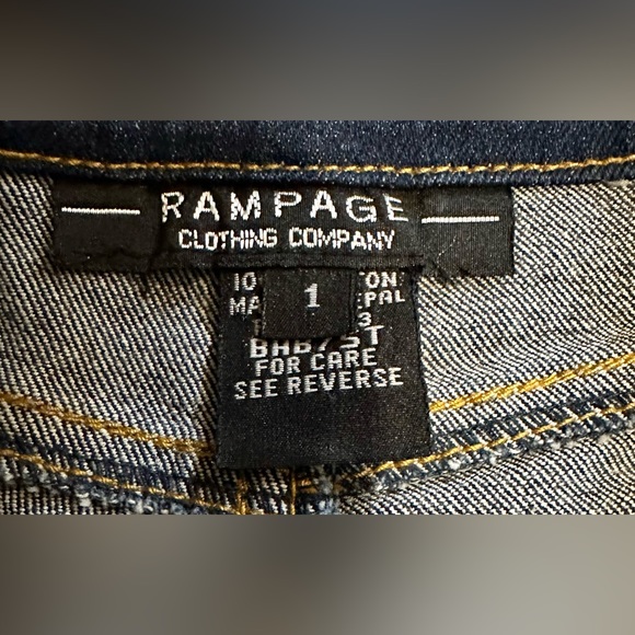 Vintage RAMPAGE JEAN COMPANY * Size 1 ** embroidered and sequins - Picture 5 of 7
